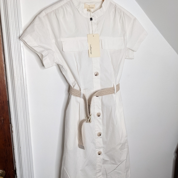 THE KORNER White Cotton Shirt Dress NEW Size S - Picture 2 of 4